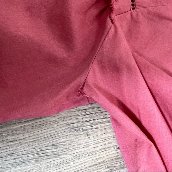 Sezane Blouse Ruffle Pink Rose Rodeo Boho Button Down Eyelet Lace Western Paris - Picture 15 of 15